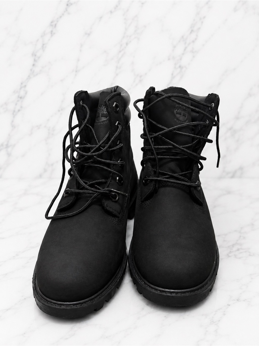 Timberland 6-Inch Waterproof Triple Black Nubuck Lug Sole Boots |Womens| Size 8 - Picture 4 of 7